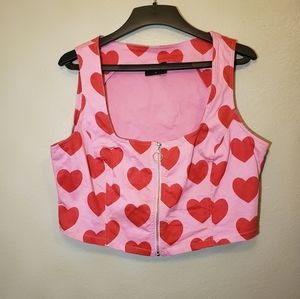 Lazy Oaf I Heart Me Zip Up Corset Size 16